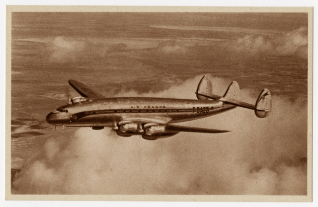Postcard: Air France, Lockheed L-049 Constellation