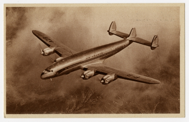 Postcard: Air France, Lockheed L-049 Constellation