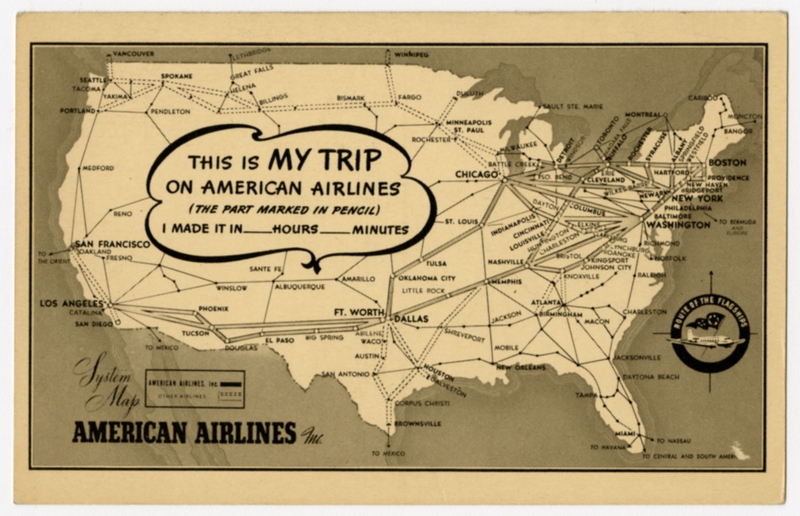Image: postcard: American Airlines