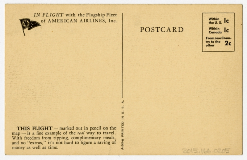 Image: postcard: American Airlines