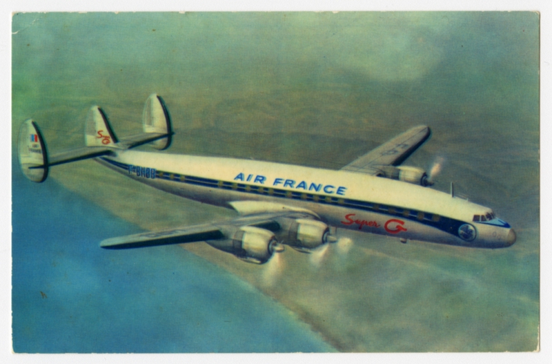Image: postcard: Air France, Lockheed L-1049 Super Constellation