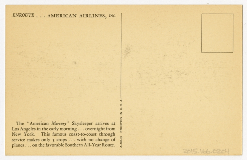 Image: postcard: American Airlines