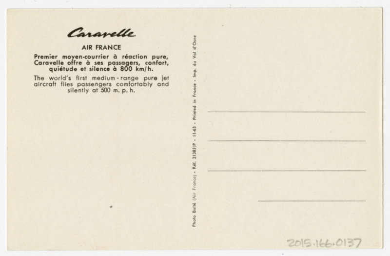 Image: postcard: Air France, Sud Aviation SE 210 Caravelle