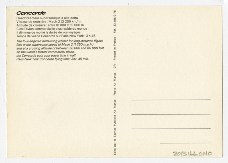 Image: postcard: Air France, Concorde