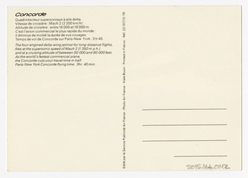 Image: postcard: Air France, Concorde