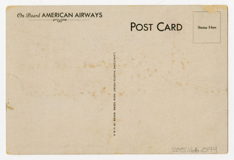 Image: postcard: American Airways