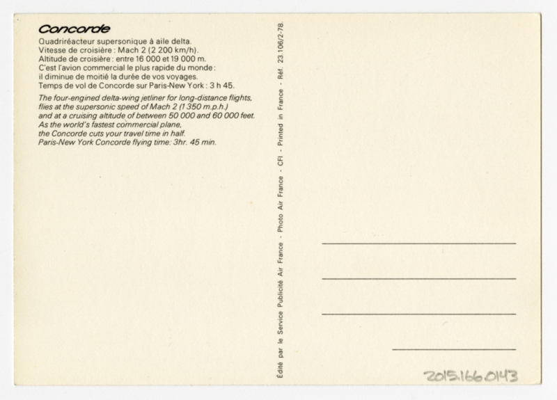 Image: postcard: Air France, Concorde