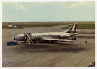 Image: postcard: Alitalia, Sud Aviation Caravelle