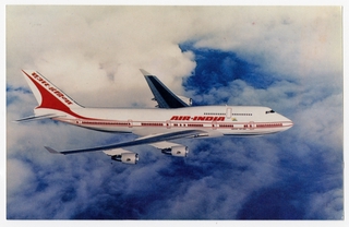 Image: postcard: Air India, Boeing 747-400