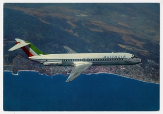 Image: postcard: Alitalia, Douglas DC-9-30
