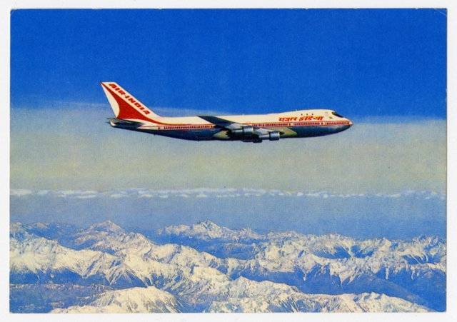 Postcard: Air India, Boeing 747