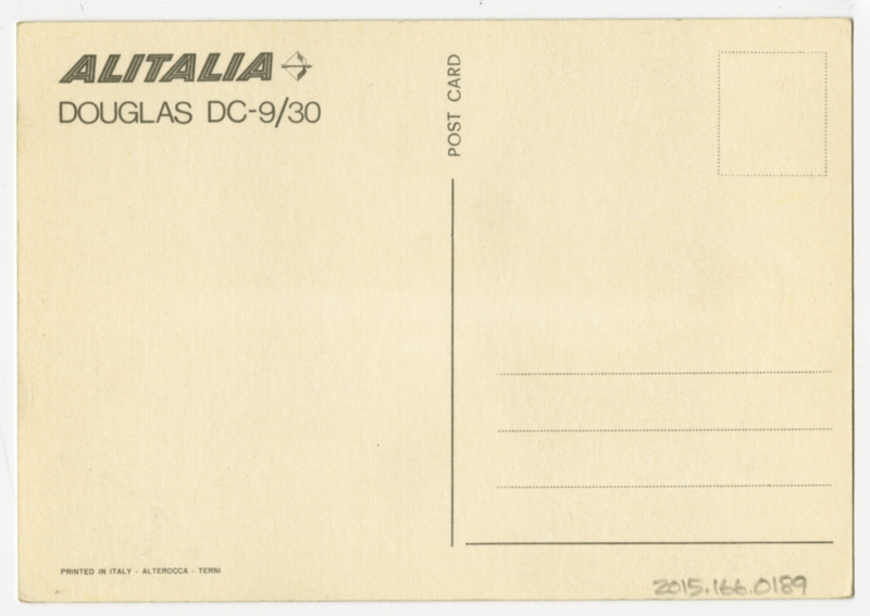 Image: postcard: Alitalia, Douglas DC-9-30