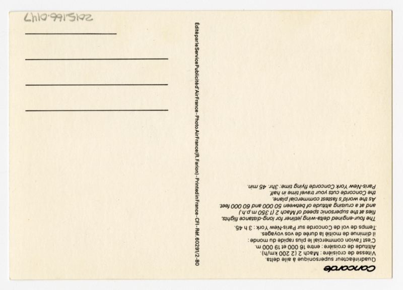 Image: postcard: Air France, Concorde