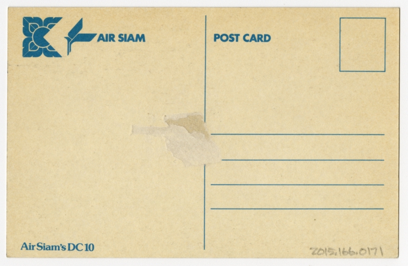 Image: postcard: Air Siam, McDonnell Douglas DC-10