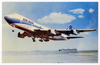 Image: postcard: Air Siam, Boeing 747