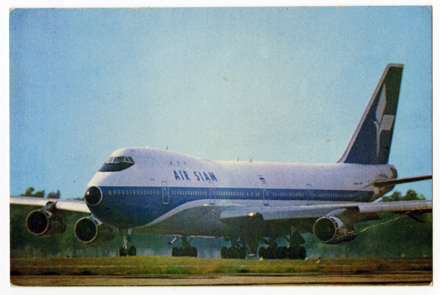 Postcard: Air Siam, Boeing 747