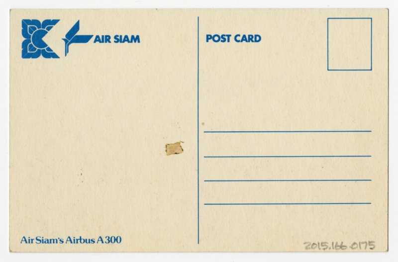 Image: postcard: Air Siam, Airbus A300