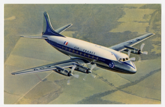 Postcard: Air France, Vickers Viscount
