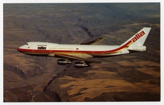 Image: postcard: Alia (Royal Jordanian Airlines), Boeing 747