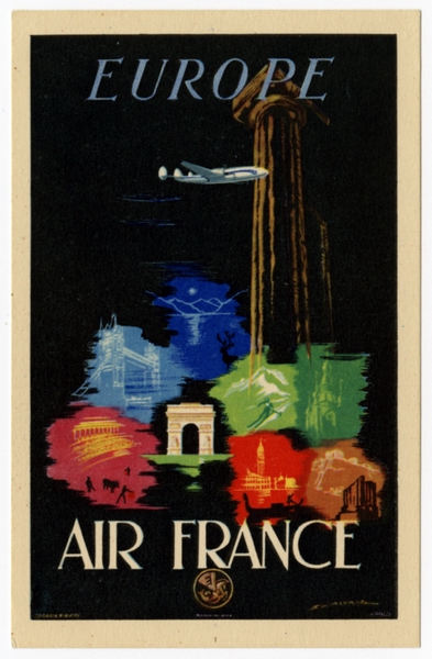 Image: postcard: Air France