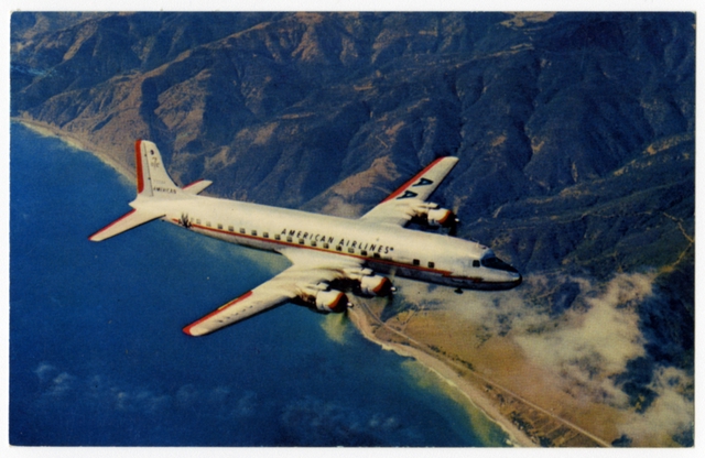 Postcard: American Airlines, Douglas DC-7