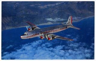 Image: postcard: American Airlines, Douglas DC-7
