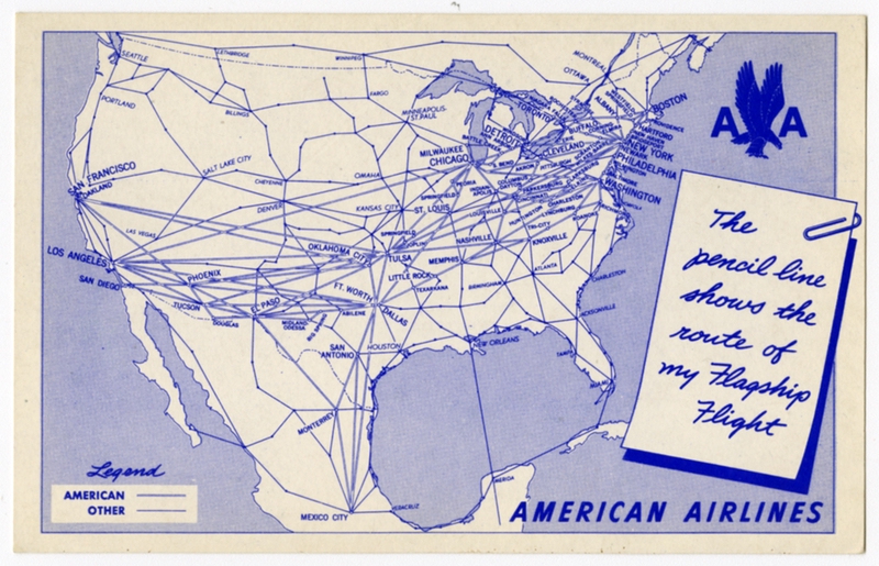 Image: postcard: American Airlines