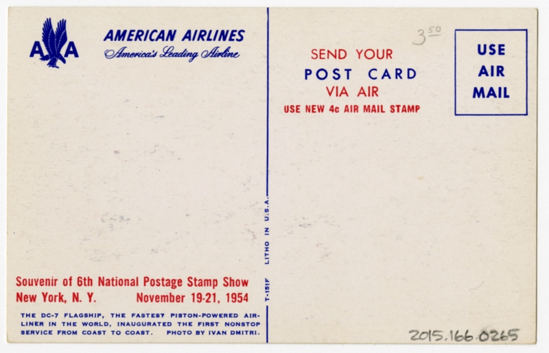 Image: postcard: American Airlines, Douglas DC-7