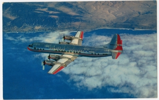 Image: postcard: American Airlines, Lockheed L-188 Electra
