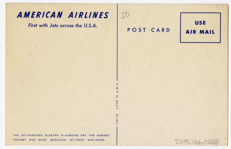 Image: postcard: American Airlines, Lockheed L-188 Electra
