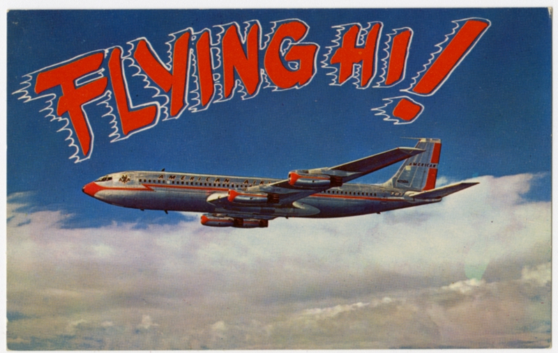 Image: postcard: American Airlines, Boeing 707