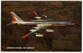 Image: postcard: American Airlines, Convair 990 Astrojet