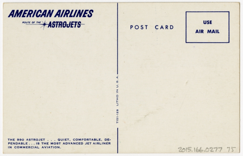 Image: postcard: American Airlines, Convair 990 Astrojet