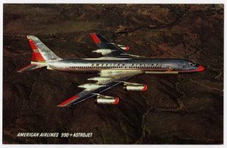 Image: postcard: American Airlines, Convair 990 Astrojet