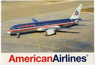 Image: postcard: American Airlines, Boeing 757