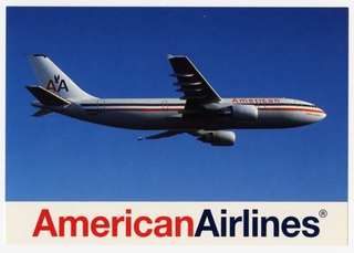 Image: postcard: American Airlines, Airbus A300-600R