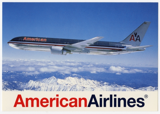 Postcard: American Airlines, Boeing 767