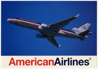 Image: postcard: American Airlines, McDonnell Douglas MD-11