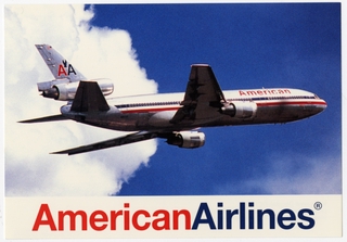 Image: postcard: American Airlines, McDonnell Douglas DC-10