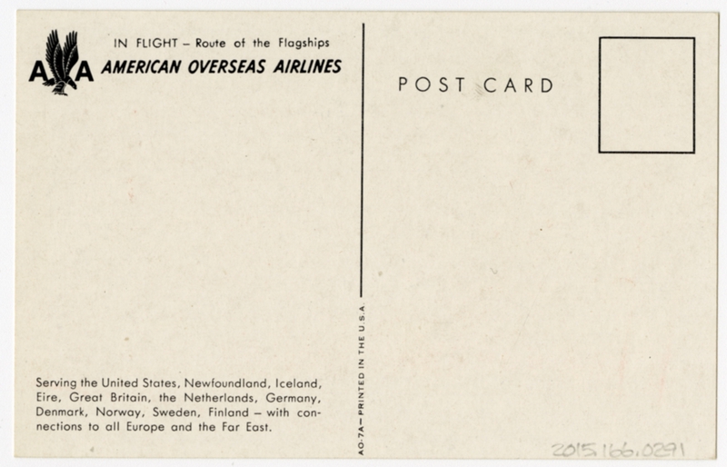 Image: postcard: American Airlines, Boeing 377 Stratocruiser