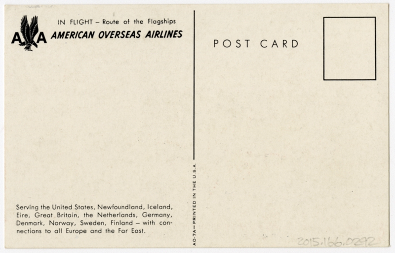 Image: postcard: American Airlines, Boeing 377 Stratocruiser