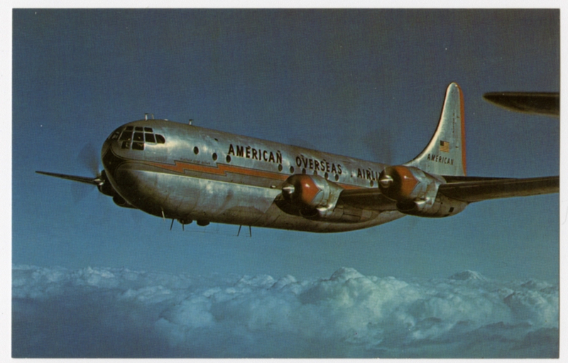 Image: postcard: American Airlines, Boeing 377 Stratocruiser