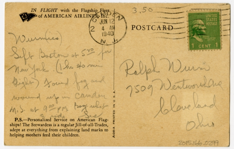 Image: postcard: American Airlines