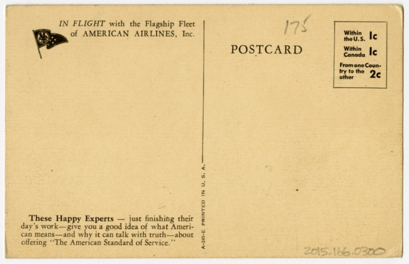 Image: postcard: American Airlines