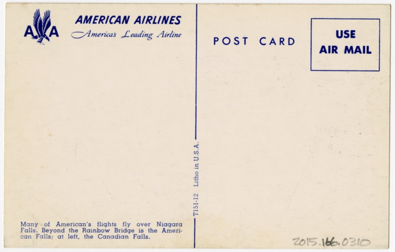 Image: postcard: American Airlines, Niagara Falls