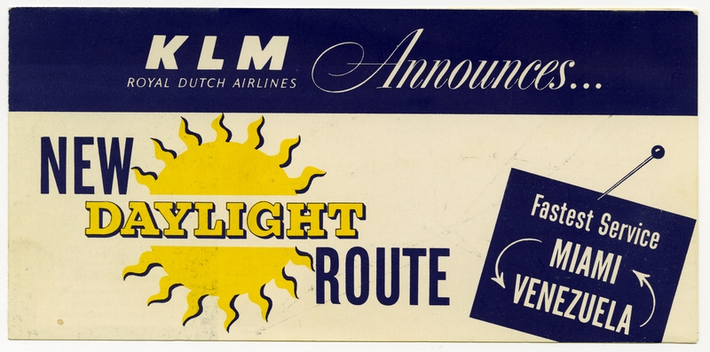 Image: timetable: KLM (Royal Dutch Airlines), quick reference