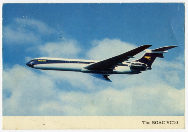 Postcard: British Overseas Airways Corporation (BOAC), Vickers VC10