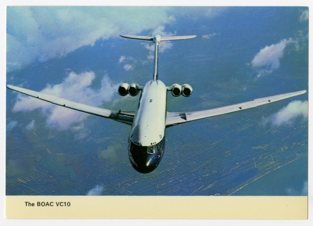 Postcard: British Overseas Airways Corporation (BOAC), Vickers VC10