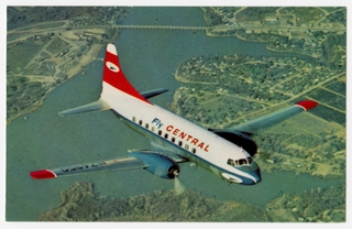 Image: postcard: Central Airlines, Convair 240