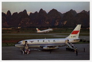 Image: postcard: CAAC (Civil Aviation Administration of China), Boeing 737